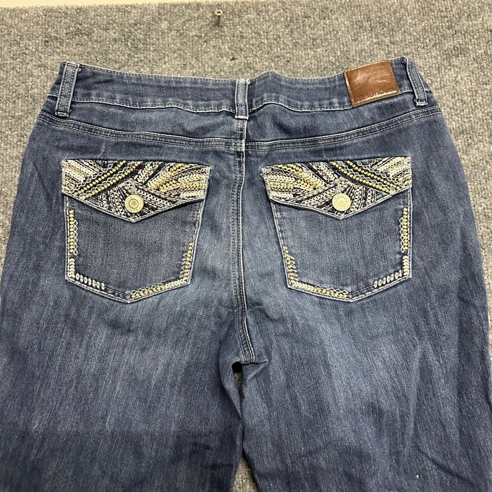 Maurices Jeans Womens Size 10 REG Dark Wash Bootcut Embellished Flap Pocket